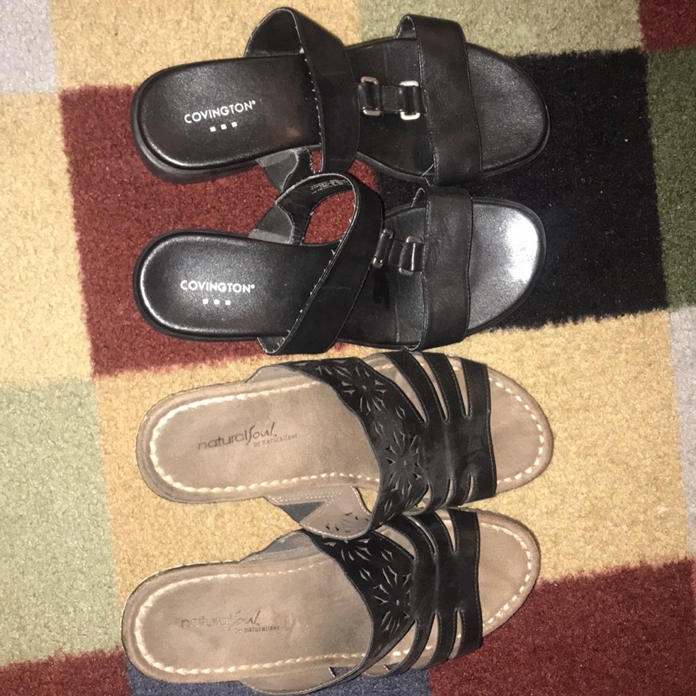 2 pairs of womens sandals. Covingtons/NaturalSoul.